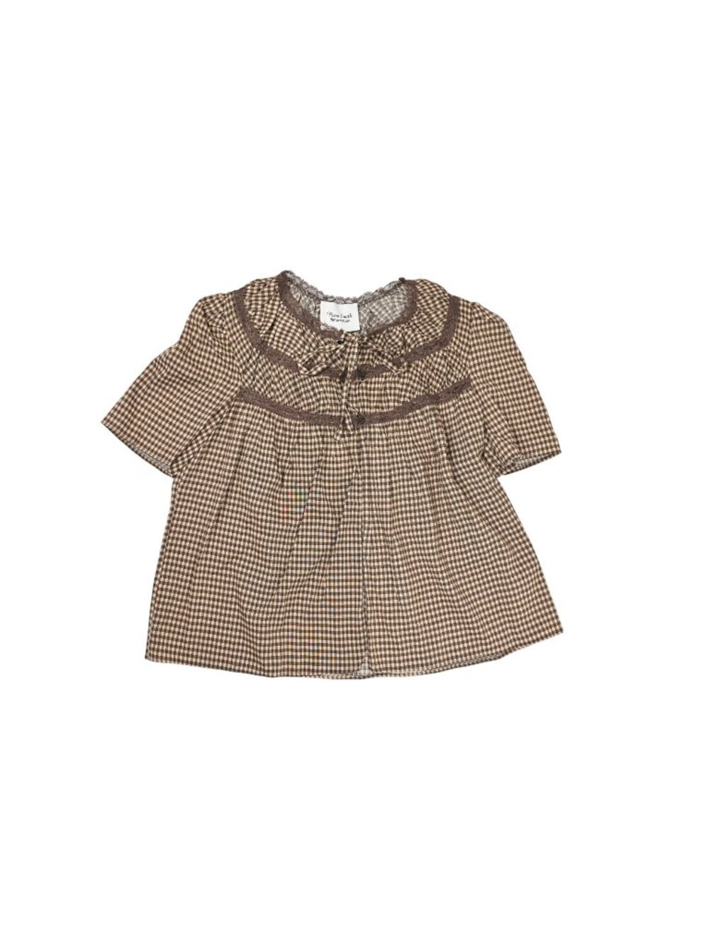 Reformation x Nara Smith Buttercup Hour PJ Shirt in Tartine Check